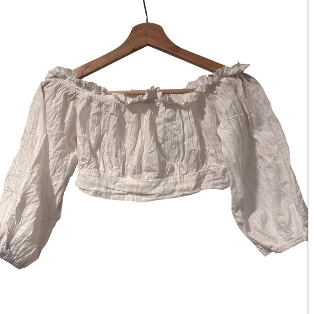 Hyfve White Off-Shoulder Women's Top Size Small